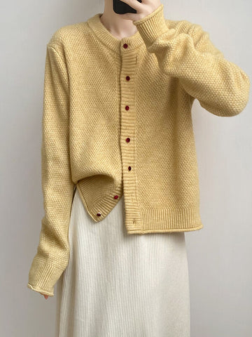 Airchics cardigans boutonnage col rond femme mode